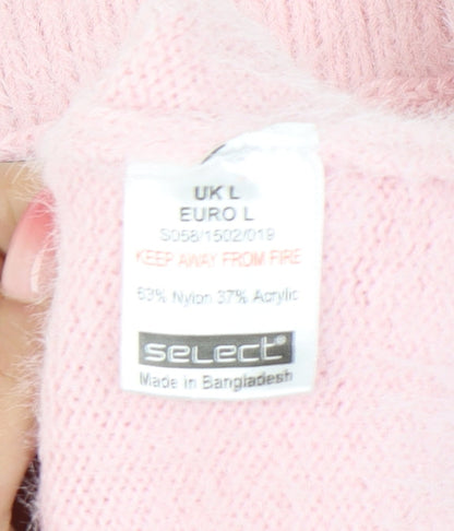Womens UK Size L Select Pink Pullover Jumper