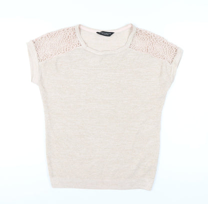Womens UK Size 12 Dorothy Perkins Beige Pullover Jumper