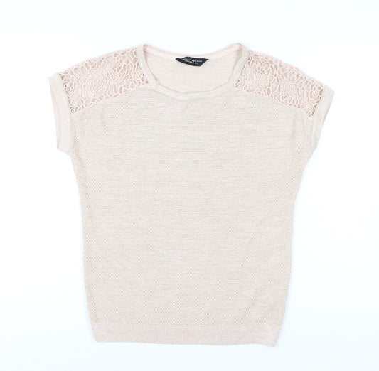 Womens UK Size 12 Dorothy Perkins Beige Pullover Jumper