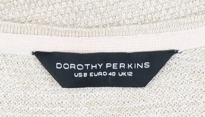Womens UK Size 12 Dorothy Perkins Beige Pullover Jumper