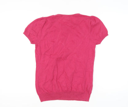 Womens UK Size 16 NEXT Pink Basic T-Shirt