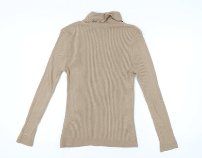 Topman Men's Beige Roll Neck Pullover M