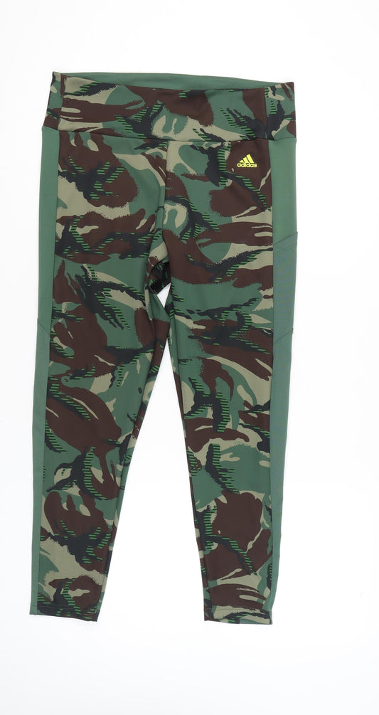Adidas Women’s Camouflage Leggings XL – Green