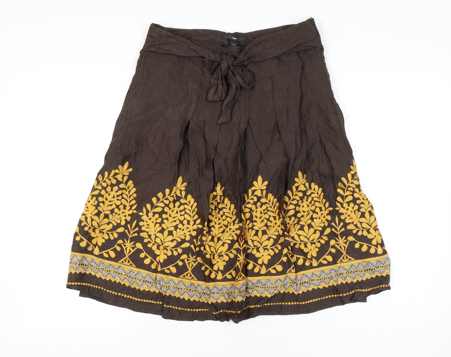 H&M Women's Brown Skirt Size 12