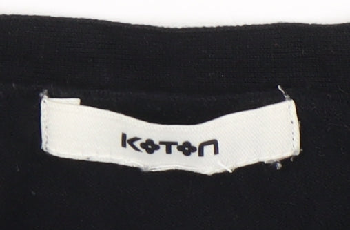 Womens UK Size M Koton Black Cardigan Jumper
