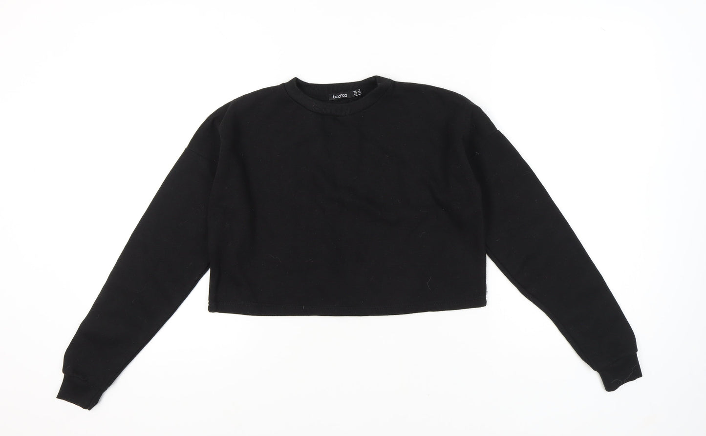 Womens UK Size 6 Boohoo Black Pullover Sweatshirt
