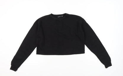 Womens UK Size 6 Boohoo Black Pullover Sweatshirt