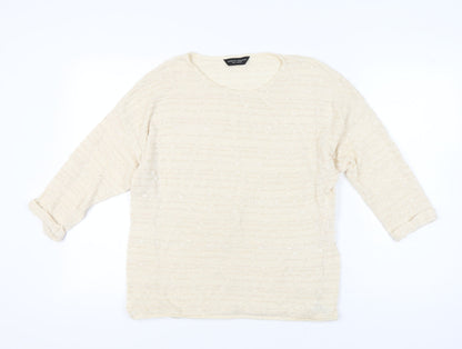 Womens UK Size 16 Dorothy Perkins Beige Pullover Jumper