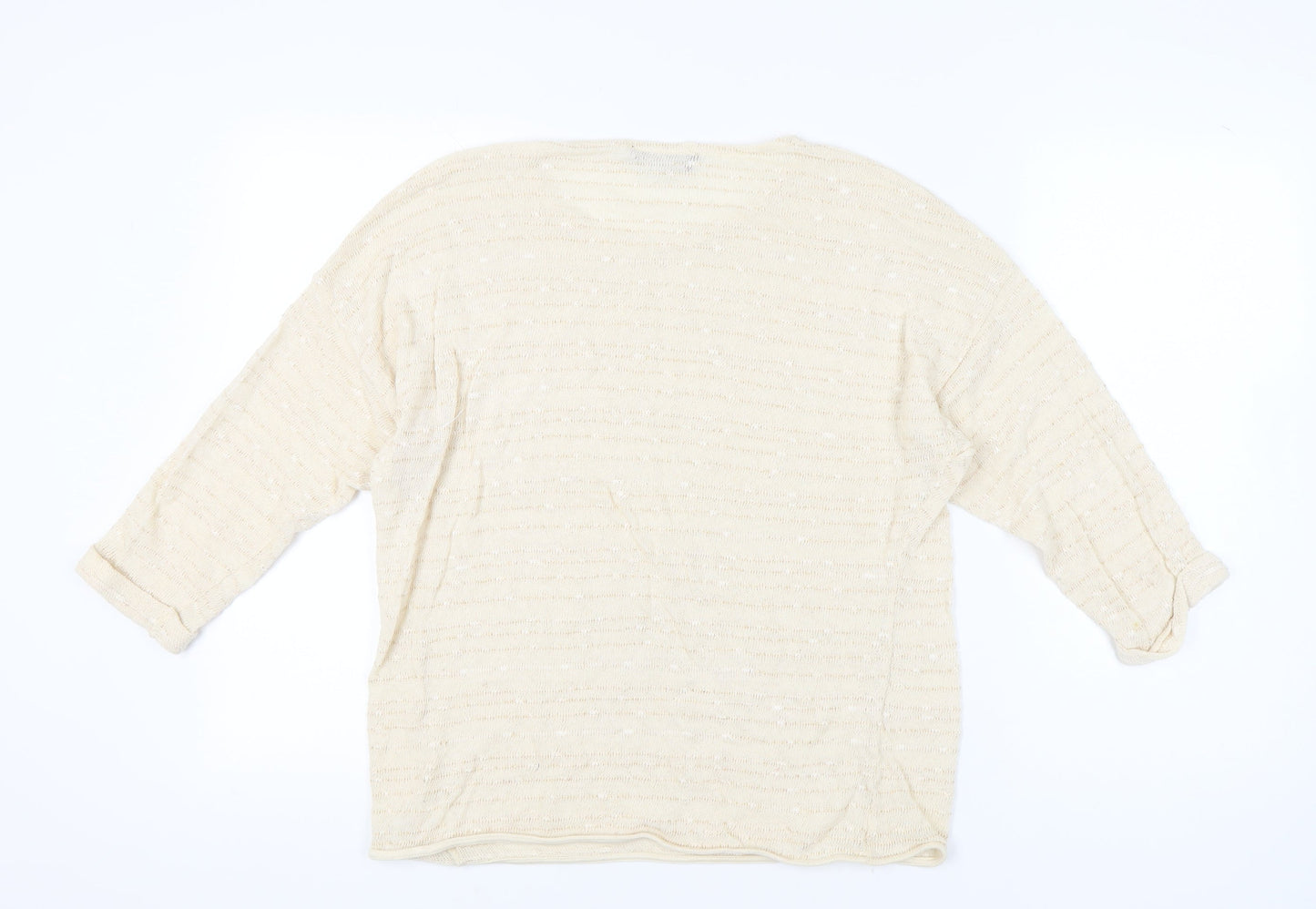 Womens UK Size 16 Dorothy Perkins Beige Pullover Jumper