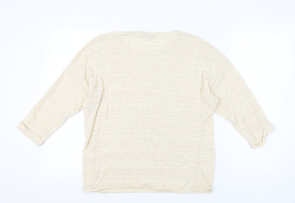 Womens UK Size 16 Dorothy Perkins Beige Pullover Jumper