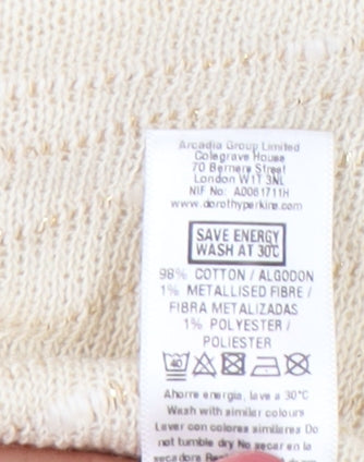 Womens UK Size 16 Dorothy Perkins Beige Pullover Jumper