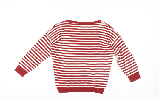 Womens UK Size M Springfield Red Pullover Jumper