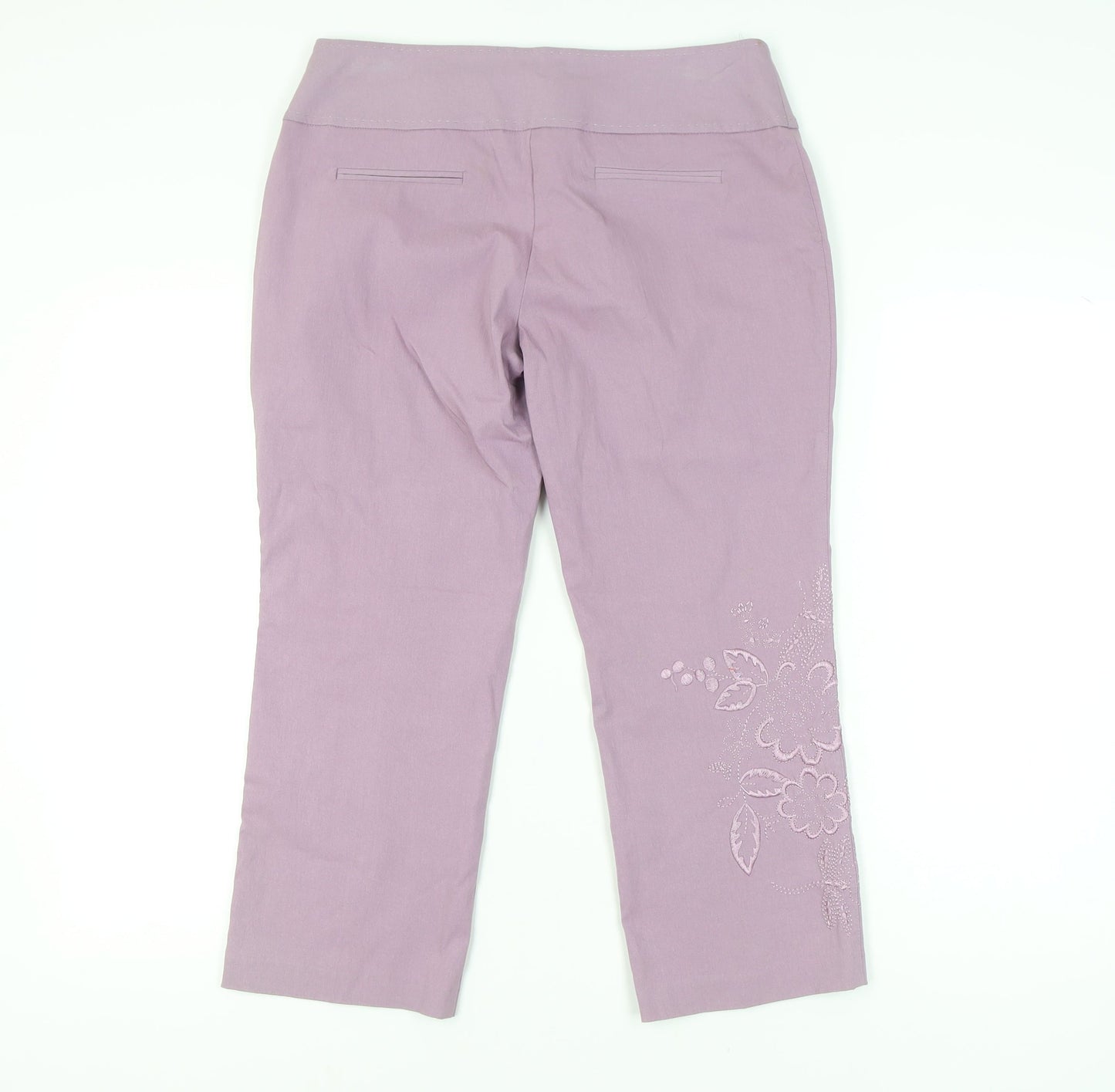 Spirit London Women's Purple Cropped Trousers Size 12