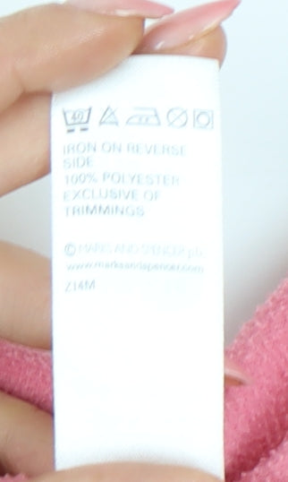 Womens UK Size 16 Marks and Spencer Pink 1/2 Zip Sweatshirt