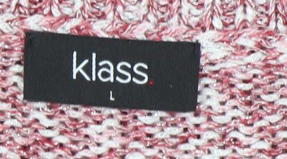 Womens UK Size L Klass Red Pullover Jumper