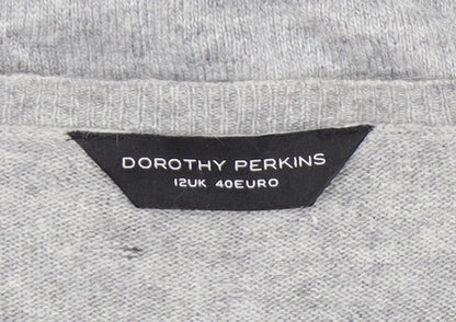 Womens UK Size 12 Dorothy Perkins Grey Pullover Jumper