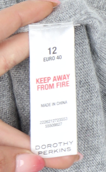 Womens UK Size 12 Dorothy Perkins Grey Pullover Jumper
