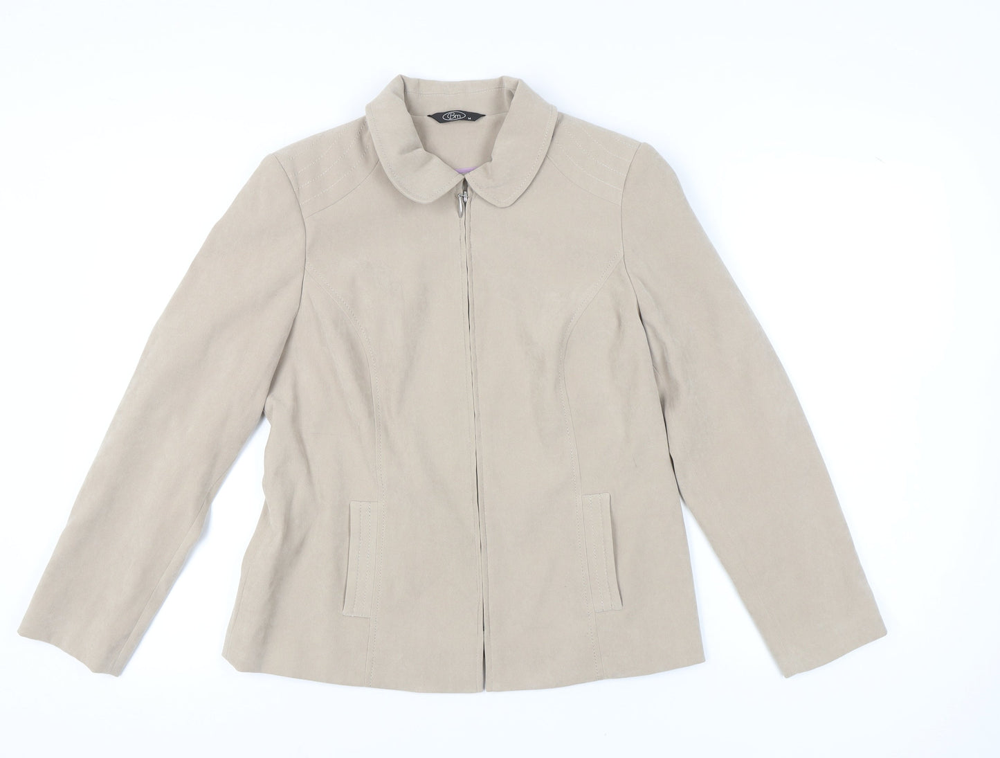 Womens UK Size 14 BM Beige Basic Jacket