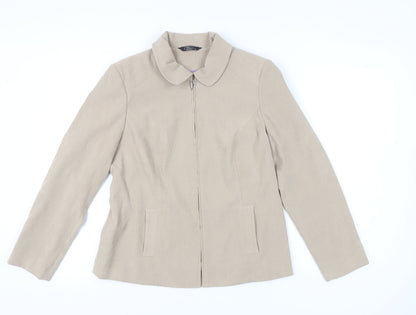 Womens UK Size 14 BM Beige Basic Jacket