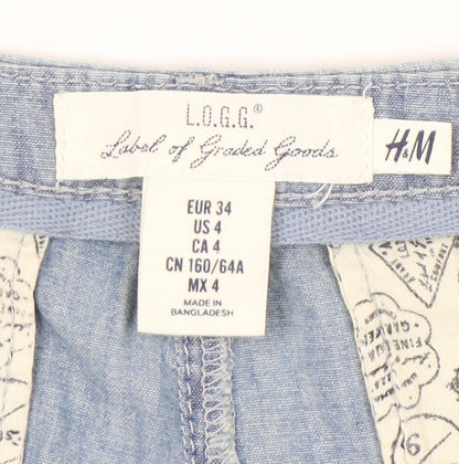 H&M Women's Blue Chino Shorts Size 6