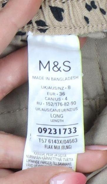 Womens UK Size 8 Marks and Spencer   Beige Trousers