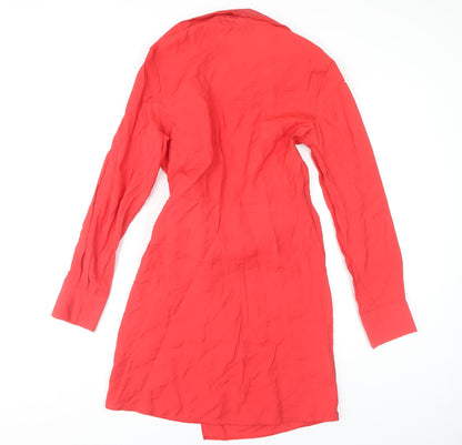 Primark Women's Red Wrap Dress Size 10