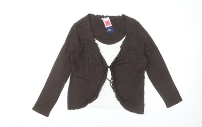 Womens UK Size 18 Marks and Spencer Brown Basic Blouse