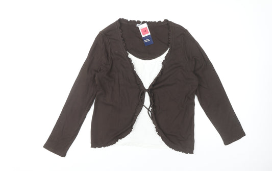Womens UK Size 18 Marks and Spencer Brown Basic Blouse