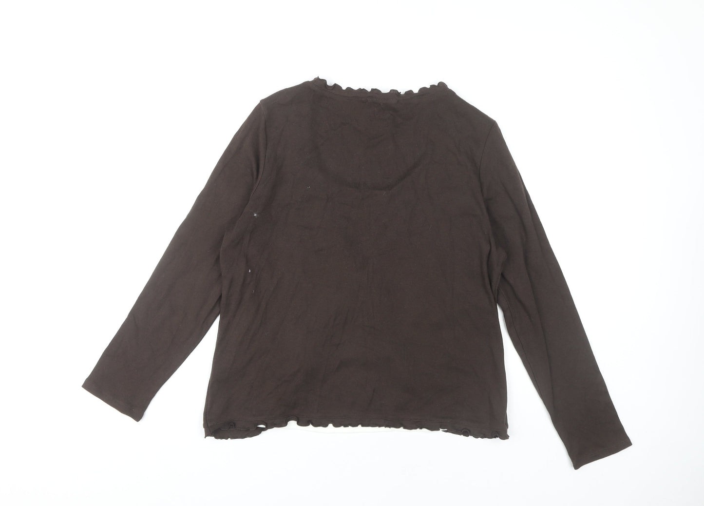 Womens UK Size 18 Marks and Spencer Brown Basic Blouse