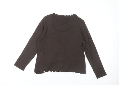 Womens UK Size 18 Marks and Spencer Brown Basic Blouse