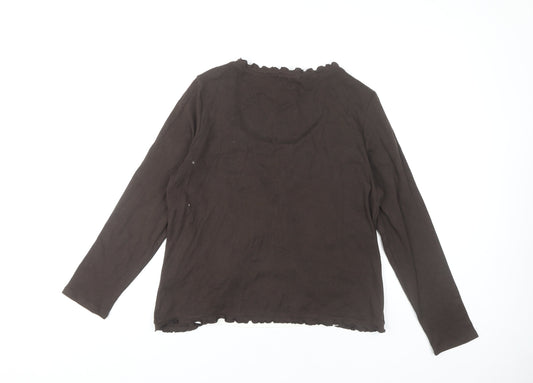Womens UK Size 18 Marks and Spencer Brown Basic Blouse