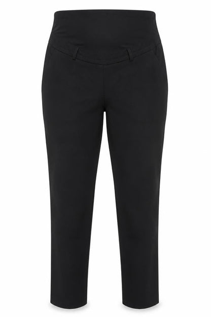 Front view of Peacocks Women's Black Maternity Trousers, size 8