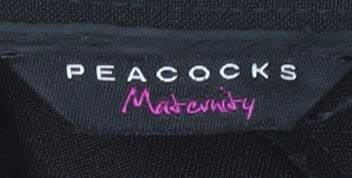 Womens UK Size 8 Peacocks Regular Fit  Black Trousers