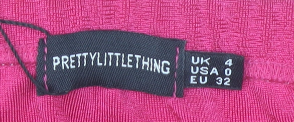 PrettyLittleThing Women's Pink Short Skirt Size 4