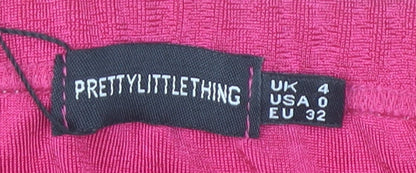 PrettyLittleThing Women's Pink Short Skirt Size 4
