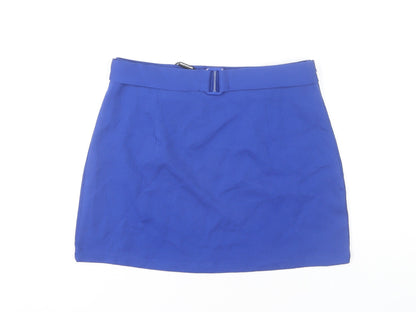PrettyLittleThing Women's Blue Mini Pencil Skirt, Size 6