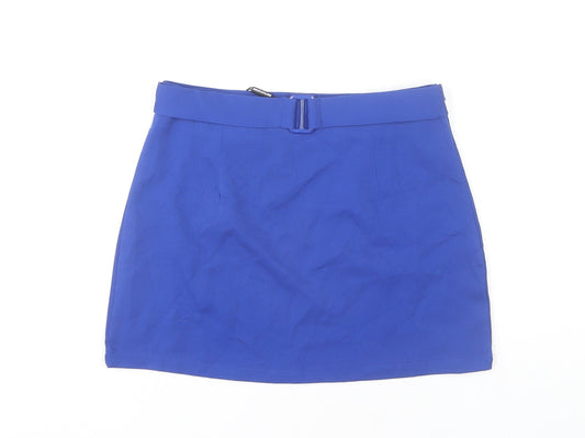 PrettyLittleThing Women's Blue Mini Pencil Skirt, Size 6