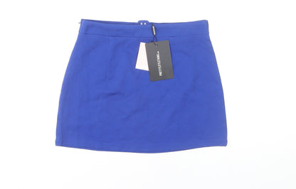 PrettyLittleThing Women's Blue Mini Pencil Skirt, Size 6
