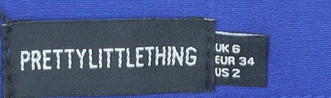 PrettyLittleThing Women's Blue Mini Pencil Skirt, Size 6