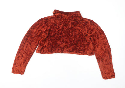 Charlotte Halton Women's Red Collared Full Zip Jumper S