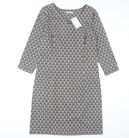 TU Women's Black 3/4 Sleeve Sheath Dress Size 14