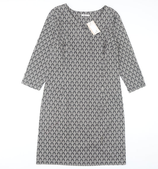 TU Women's Black 3/4 Sleeve Sheath Dress Size 14