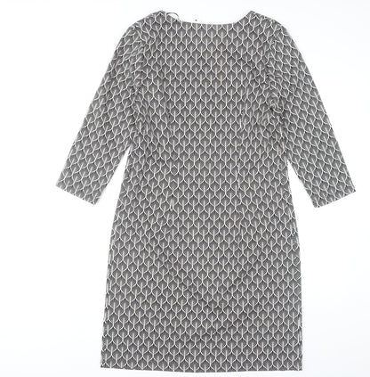 TU Women's Black 3/4 Sleeve Sheath Dress Size 14