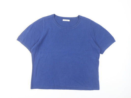 Womens UK Size 16 Marks and Spencer Blue Pullover Jumper