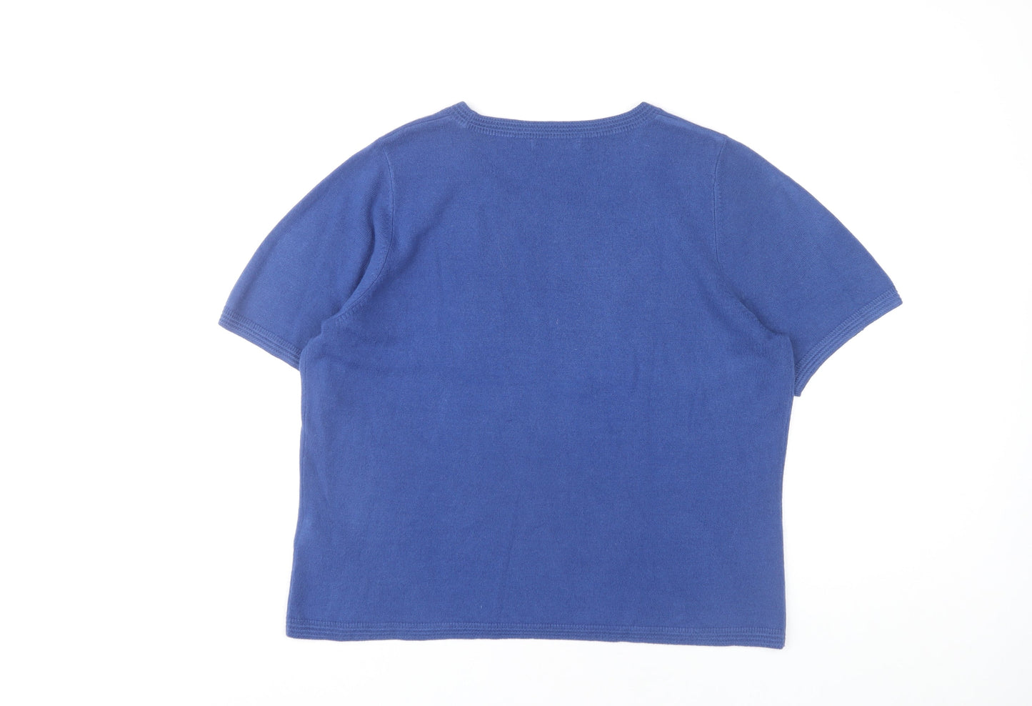 Womens UK Size 16 Marks and Spencer Blue Pullover Jumper