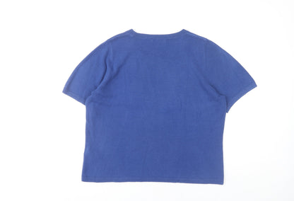 Womens UK Size 16 Marks and Spencer Blue Pullover Jumper