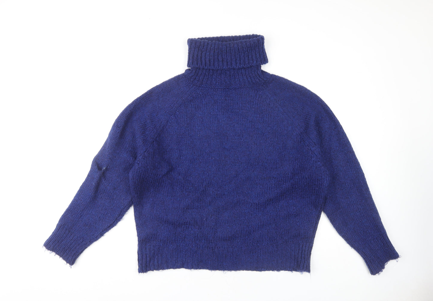 Boohoo Women's Blue M Roll Neck Pullover Jumper