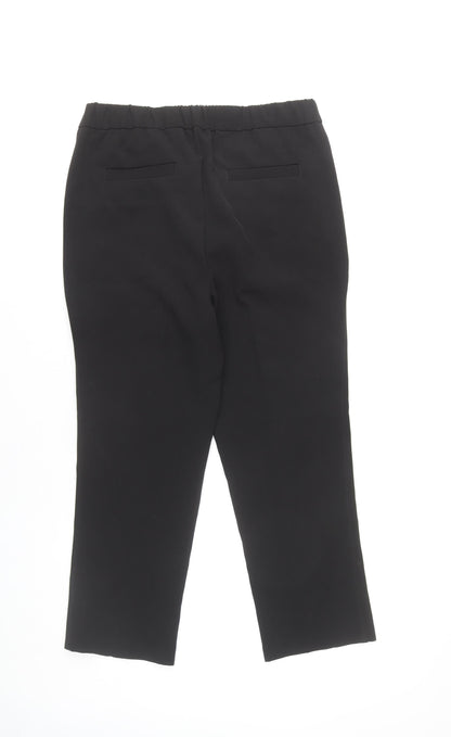 Next Women's Black Trousers Size 14 Plus Elastic Waist
