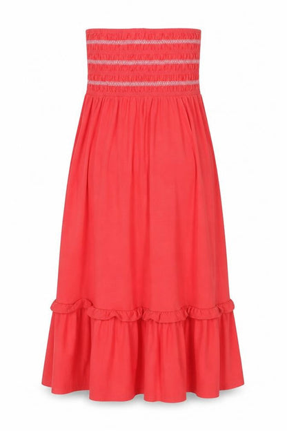 Next Women Red Size 8 Cotton Dress with Ruffles