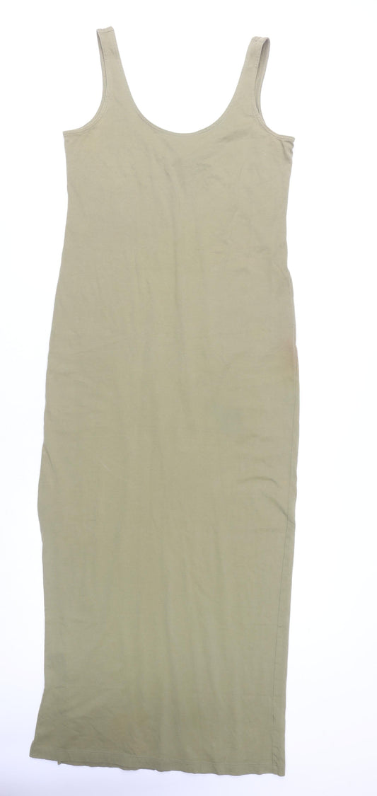 Next Women's Beige Sleeveless Long Tank Dress Size 10